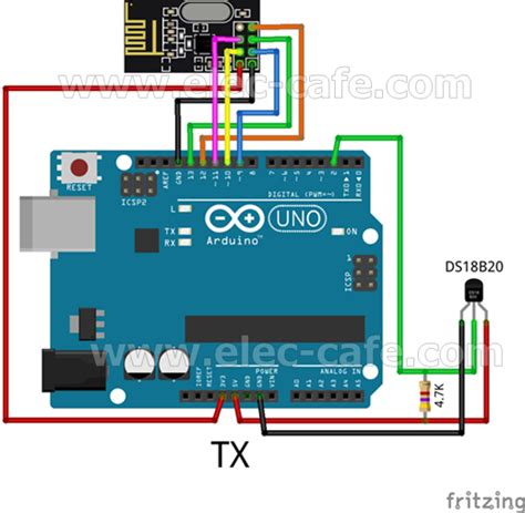 How to wire NRF24L01 .